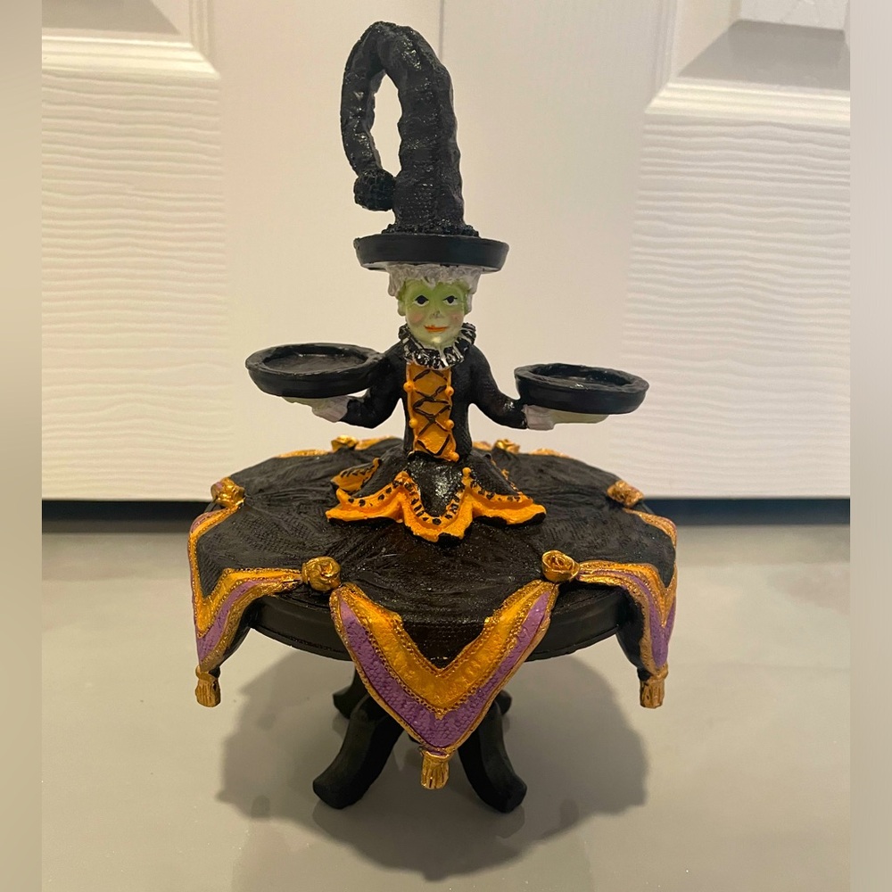 Halloween Witch Table Candy Tray‎ Plate Trick Treat Gothic Resin